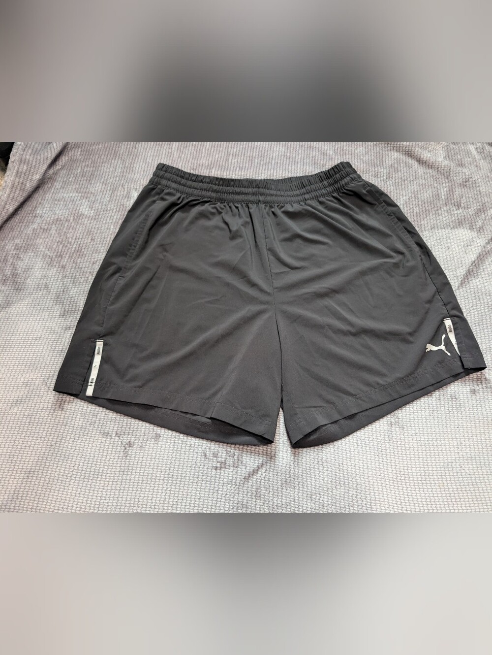 Puma Men’s Black Athletic Running Shorts with Reflective Trim Sz: XXL